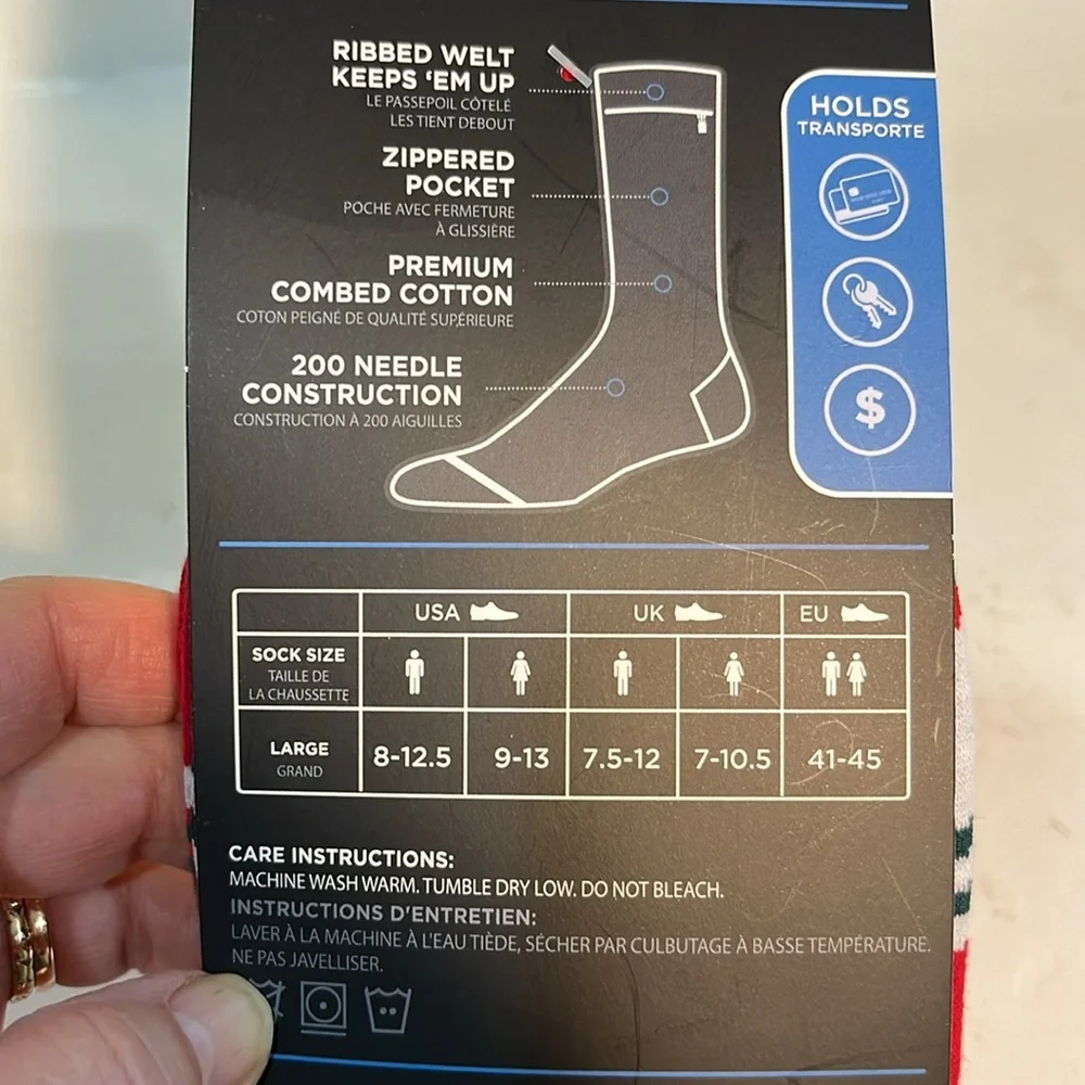 Ugly Sweater Pocket Socks NEW in Packaging